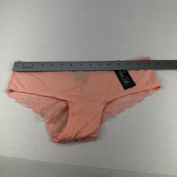 Rene Rofe Women's Size Large Panty Hipster Lace Back Peach New With Tags - Picture 7 of 9